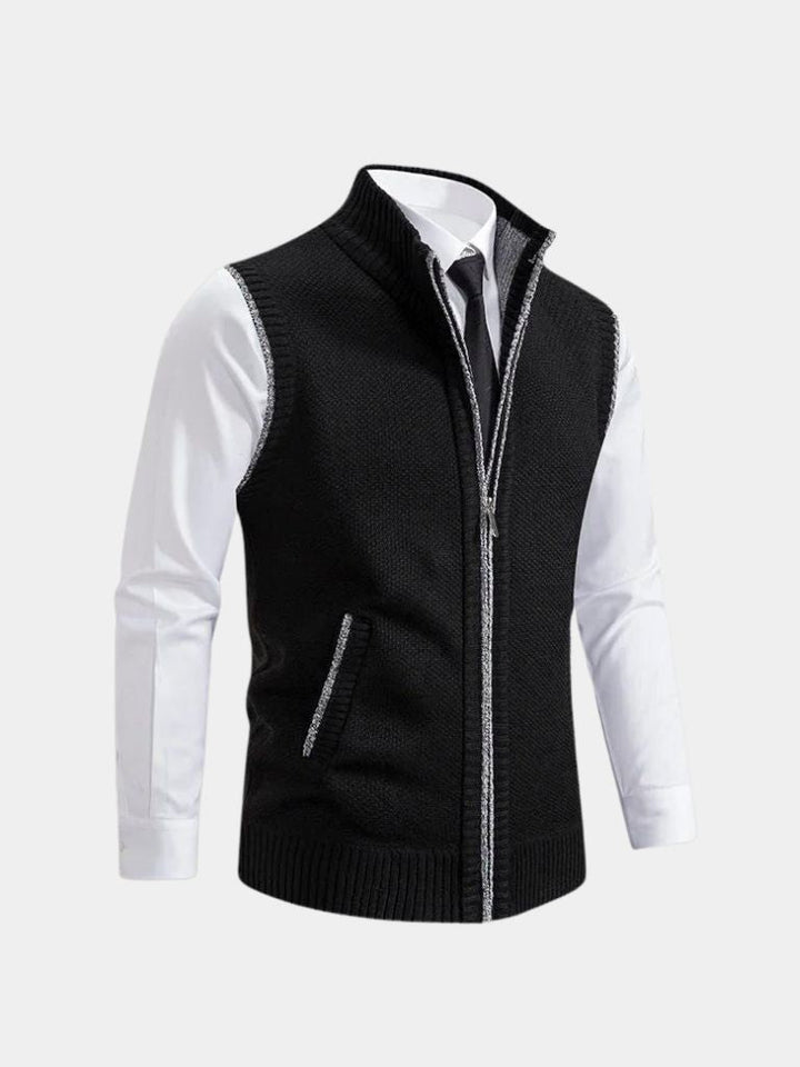 Viretti - Elegantes Gilet mit durchgehendem Reissverschluss