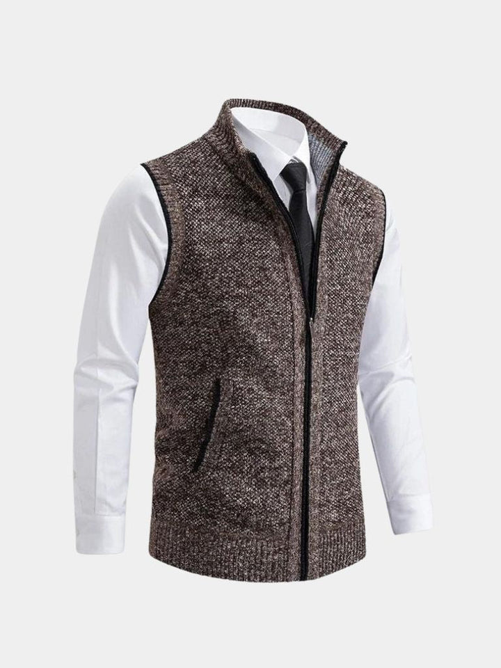 Viretti - Elegantes Gilet mit durchgehendem Reissverschluss