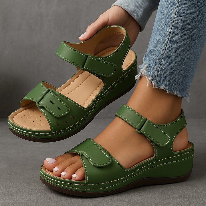 Vera - Orthopädische Sandalen mit Keilabsatz