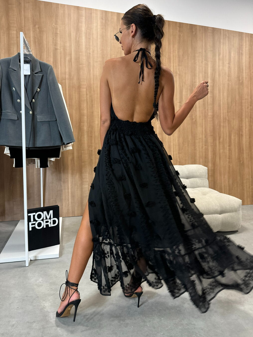 SARAH - Schwarzes Maxikleid