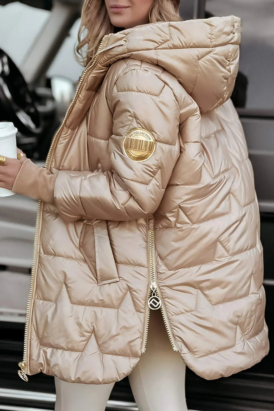 Noelia - Eleganter Wintermantel mit Kapuze und Fütterung