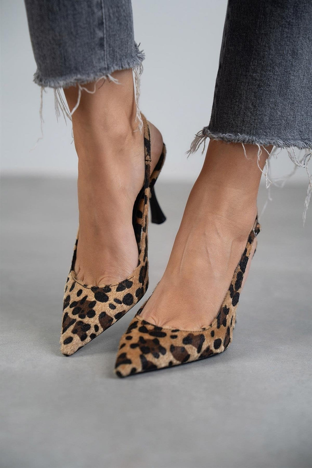 CALISTA - Leoparden-Pumps mit spitzem Absatz