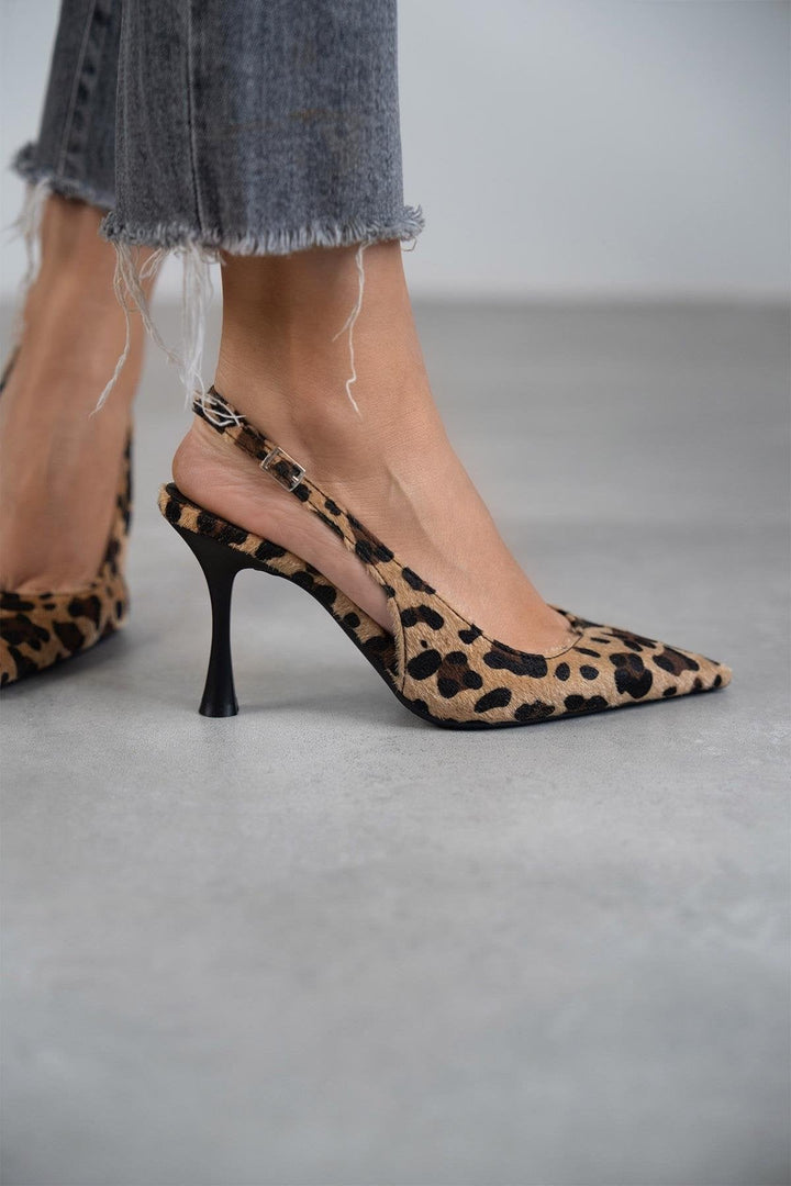 CALISTA - Leoparden-Pumps mit spitzem Absatz