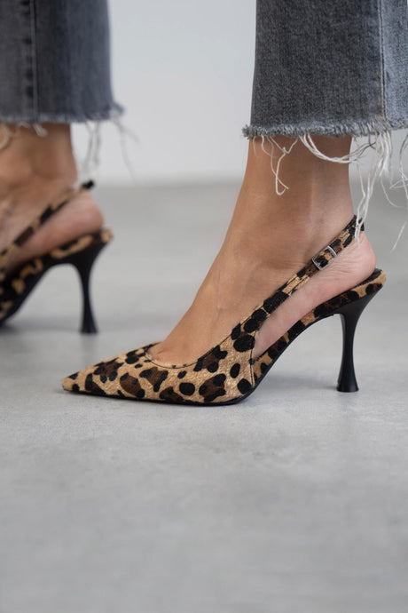 CALISTA - Leoparden-Pumps mit spitzem Absatz