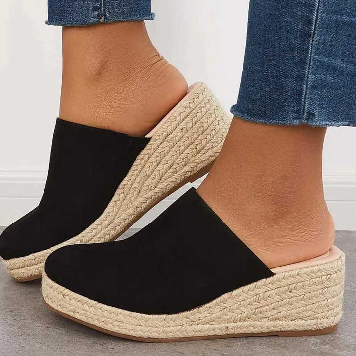 Marga - Elegante Sandalen mit geflochtenem Keilabsatz